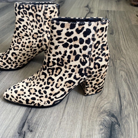 Steve Madden Womens Size 10 JILLIAN Calf Hair Leopard Print Booties Ankle Boot - Picture 10 of 16
